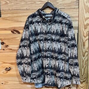 Vintage Authentic Outfitters Mens 3XL Button Shirt Buffalo Print Western Cowboy